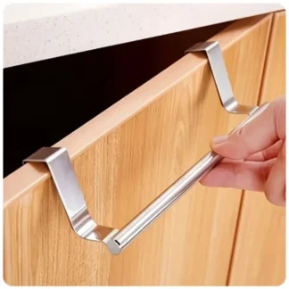 Stainless Steel Over-Cabinet Towel Rack, Over-Door Hanging Bar