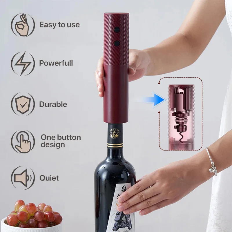 Rechargeable Electric Wine Bottle Opener, One-Touch Automatic Corkscrew - Image 2