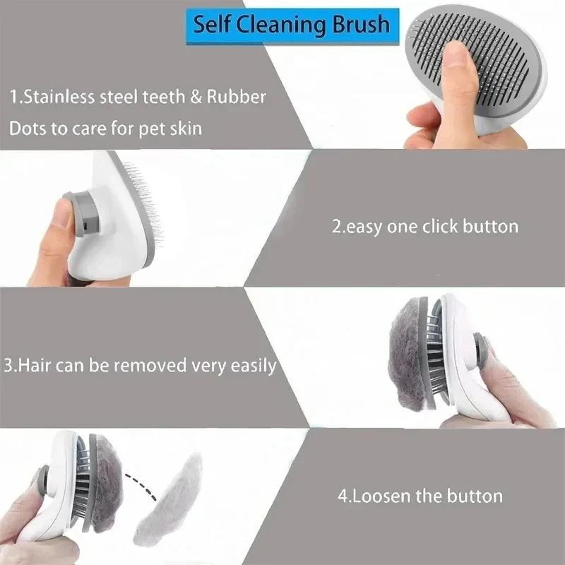 Self-Cleaning Slicker Pet Brush for Dogs and Cats - Image 6