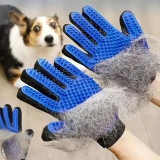 Silicone Deshedding Grooming Glove – Dog & Cat Hair Remover Massage Brush